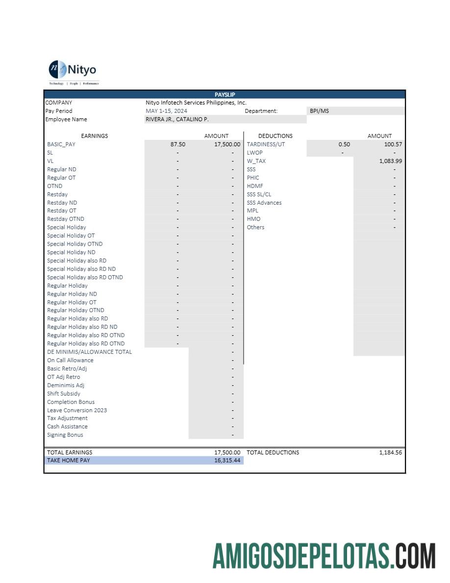Em branco Modelo de recibo de pagamento da Nityo Infotech Services Filipinas em formatos Word e PDF.pdf, 1
